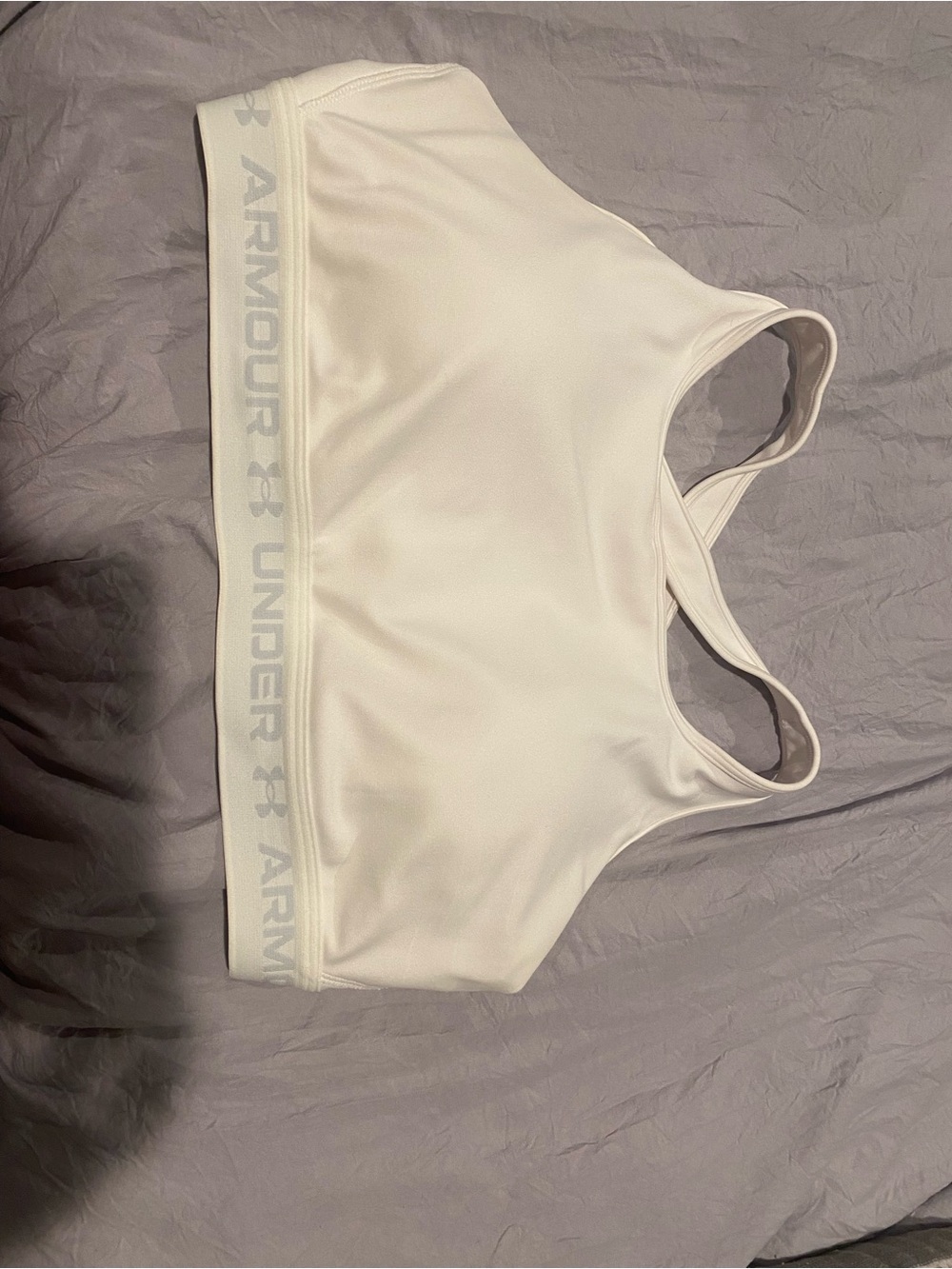 Under Armour White Racerback Compression Sports Bra